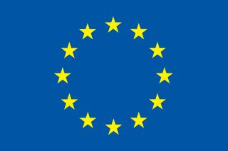 EU flag yellow high