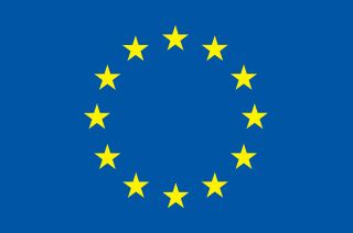 EU flag yellow high